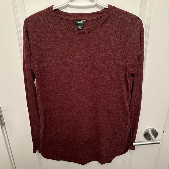 🫚Roots Burgundy Long-sleeve Size XS - Picture 1 of 3